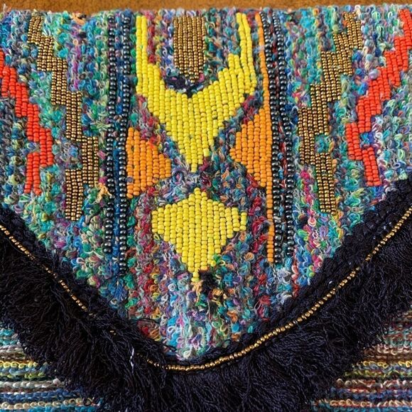 Steve Madden PENNIE TRIBAL GEOMETRIC Clutch - Picture 5 of 8